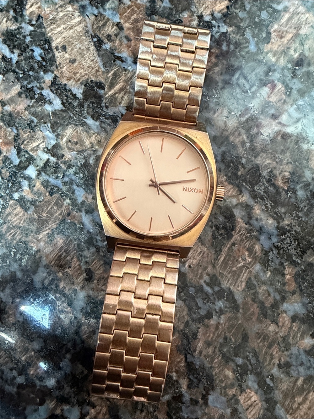 Nixon Time Teller Watch, 37mm, rose gold, GUC!